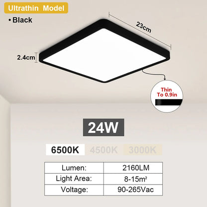 Modern LED Ceiling Light Ultrathin Decorative Light Bedroom Dining Room Living Room Indoor Home Light Waterproof Dustproof