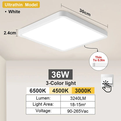 Modern LED Ceiling Light Ultrathin Decorative Light Bedroom Dining Room Living Room Indoor Home Light Waterproof Dustproof